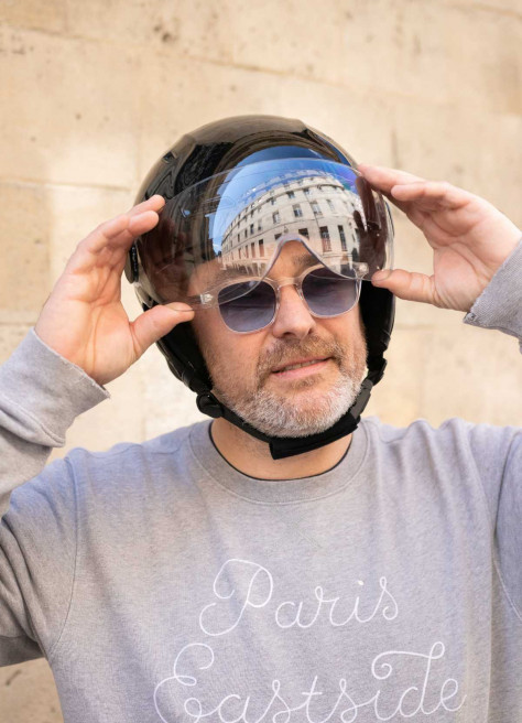 Casque Moto/vélo Demi-jet Avec Visière - ABS, Ventilation, Pour VTT, Trottinette électrique, Skate, Ski - Taille Adulte