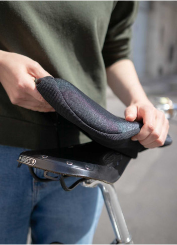 Couvre selle vélo rembourré avec gel - Oxford