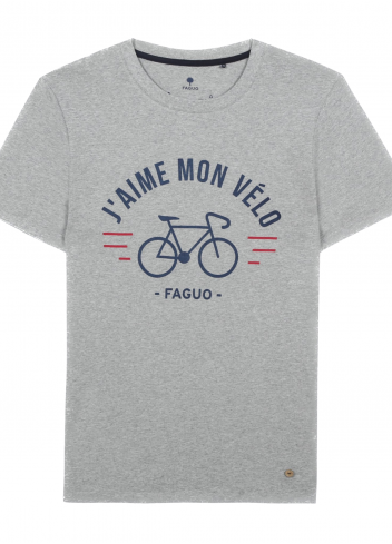 T-Shirt col rond J'aime mon vélo - Faguo