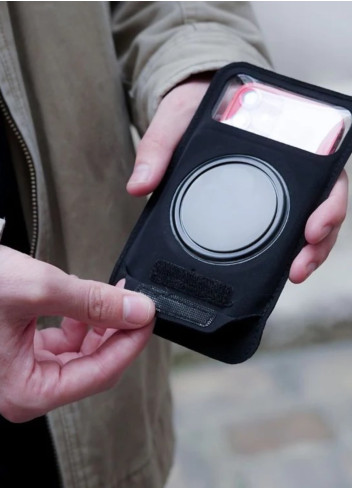 Support téléphone vélo vissé avec pochette - Shapeheart