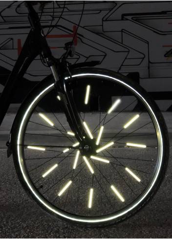 Réflecteurs rayons roue de vélo