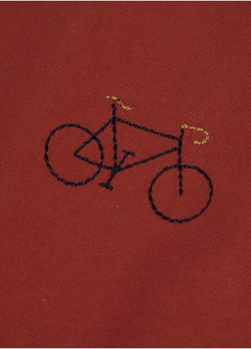 Embroidered bicycle T-Shirt - Faguo