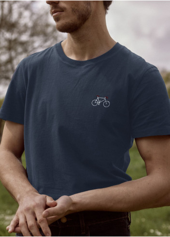 T-Shirt col rond vélo brodé - Faguo