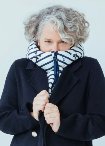 Fudoon - Bleu marine et blanc