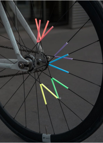 Réflecteurs de rayons vélo fluo - JSAV