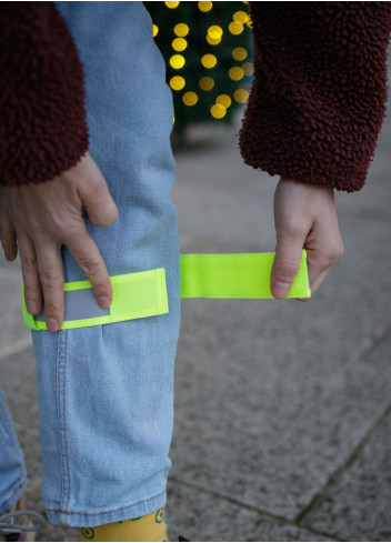 Fluorescent reflective elastic armbands x2 - Coolride