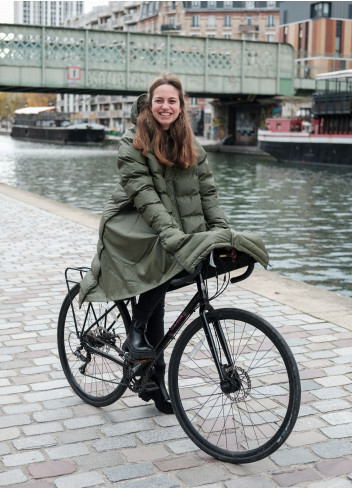 FIN DE PISTE - Doudoune vélo longue avec couvre-jambes - Maium Amsterdam