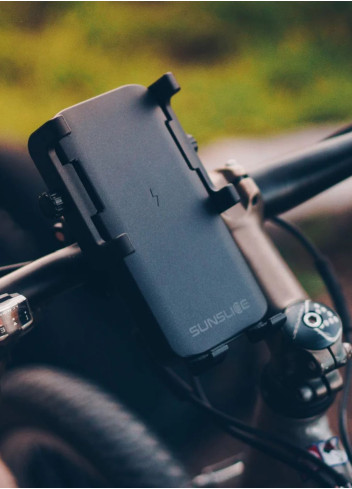 Phone holder with integrated battery - Sunslice