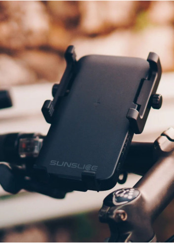 Phone holder with integrated battery - Sunslice