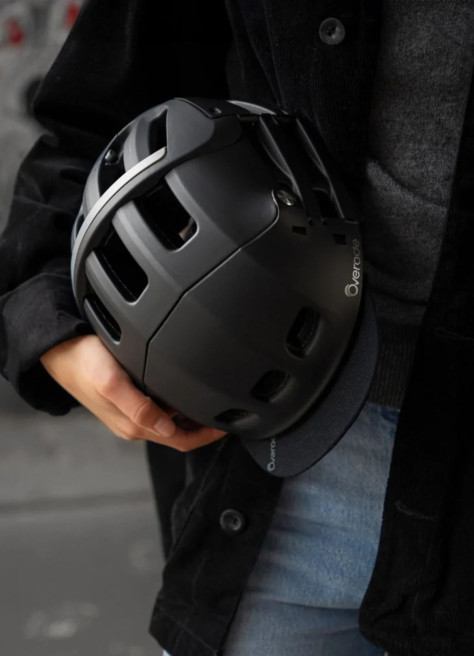Casque Vélo Pliable Overade Plixi Fit - Taille S-M (54-58 Cm) - Bleu - 14 Aérations