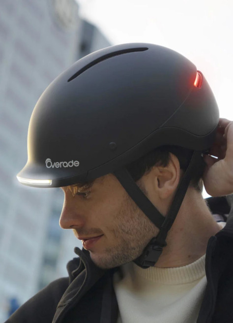 Casque vélo lumineux avec clignotants - Overade