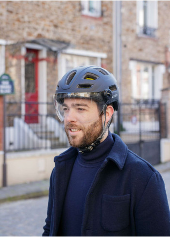 Casque vélo visière avec LED et MIPS - Cairn