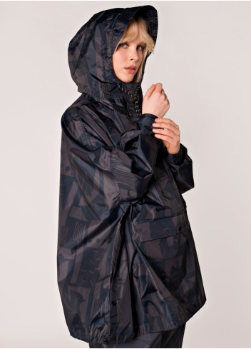 Anorak court imperméable - Rainkiss - Camouflage noir