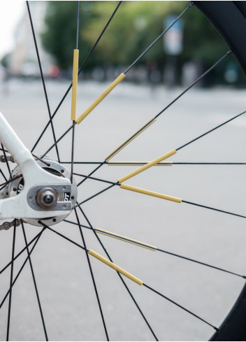 Gold bicycle spoke reflectors - JSAV