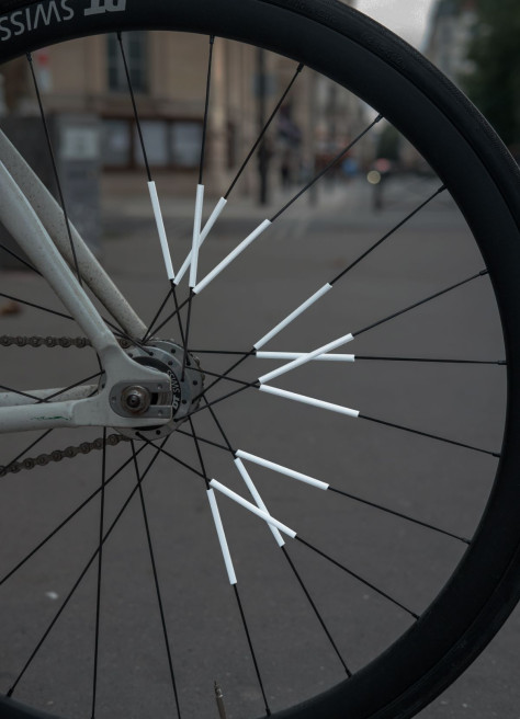 Réflecteurs de rayons vélo argent - JE SUIS À VÉLO