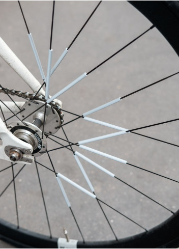 Réflecteurs de rayons vélo argent - JSAV