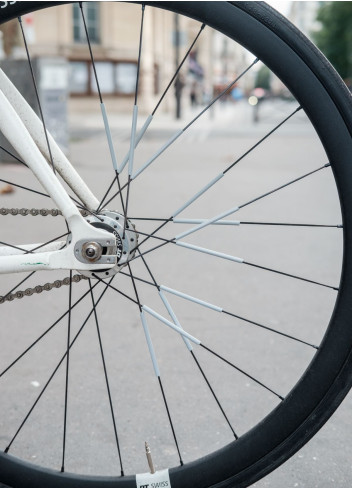 Silver bicycle spoke reflectors - JSAV