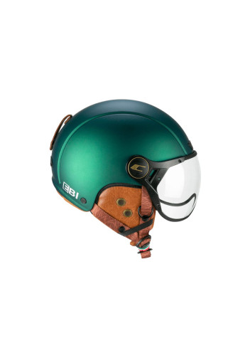 Vintage helmet with visor and earmuffs - CGM - Green
