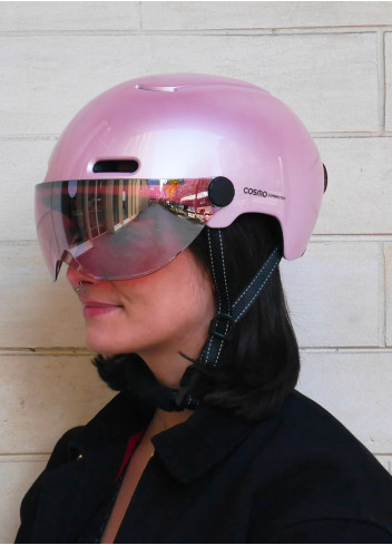 Bike helmet with visor and indicators - Cosmo