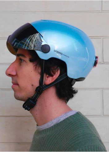 Bike helmet with visor and indicators - Cosmo