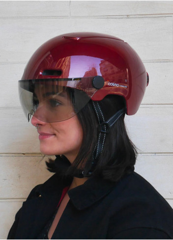 Bike helmet with visor and indicators - Cosmo