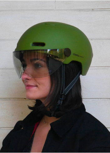 Casque vélo visière et clignotants - Cosmo