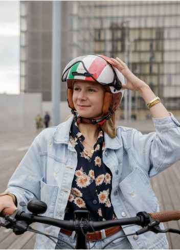 Vintage Italian helmet with visor and ear flaps - CGM