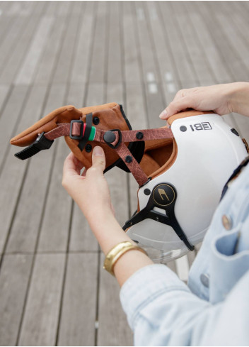 Casque vintage avec visière et cache-oreilles - CGM