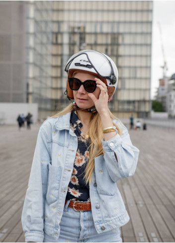 Casque vintage avec visière et cache-oreilles - CGM