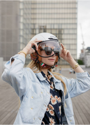 Casque vintage avec visière et cache-oreilles - CGM