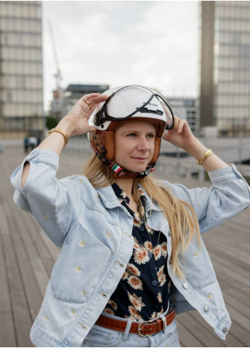 Casque vintage avec visière et cache-oreilles - CGM