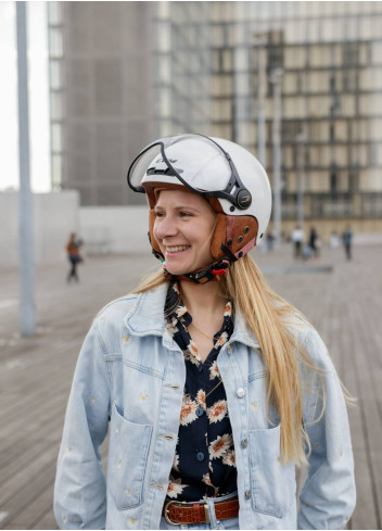 Casque vintage avec visière et cache-oreilles - CGM