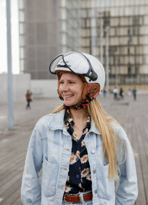 Vintage helmet with visor and earmuffs - CGM