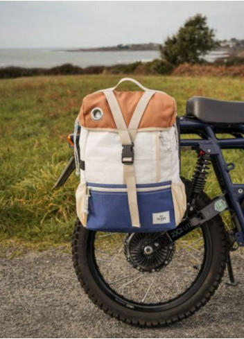 Sacoche sac à dos en voile recyclée made in France