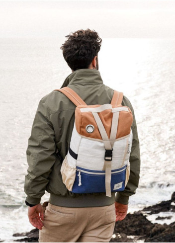 Sacoche sac à dos en voile recyclée made in France