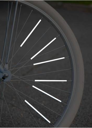 WASAGA Réflecteur de Vélos, Réflecteur de Sécurité de Montage du Guidon Vélo Avant Avertissement Arrière Rouge/Blanc