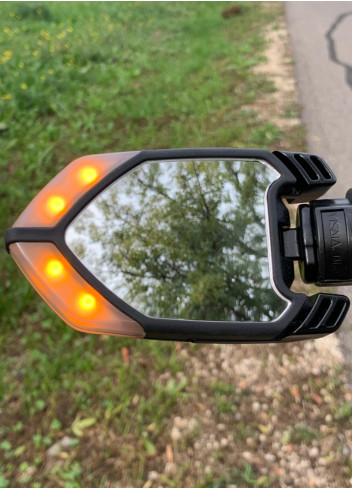 2 rearview mirrors with turn signals - Visaia Bike