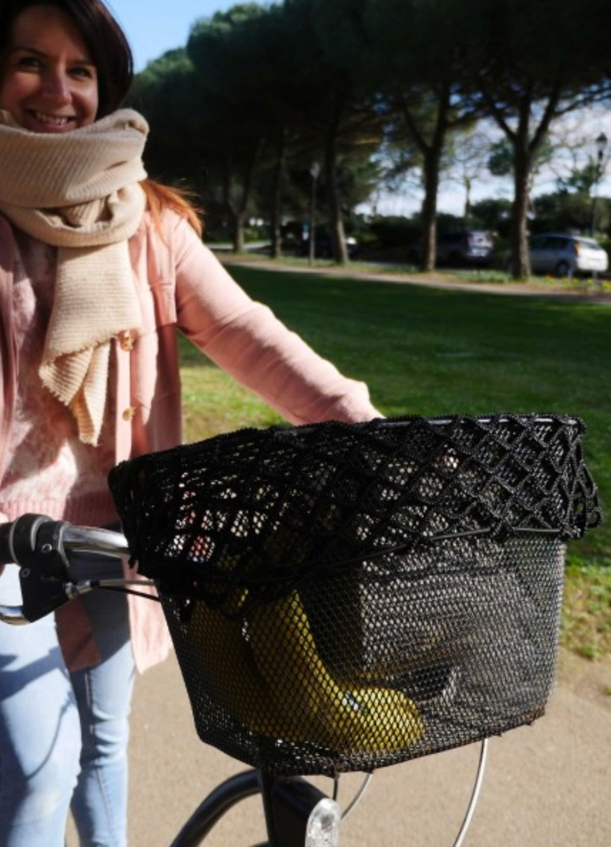 Lot De 2 Filets De Protection Pour Panier De Vélo - Élastique Et Ajustable - Sécurise Vos Affaires En Balade - Compatible Plupart Paniers