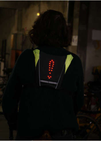 Gilet fluo avec clignotants LED - Coolride