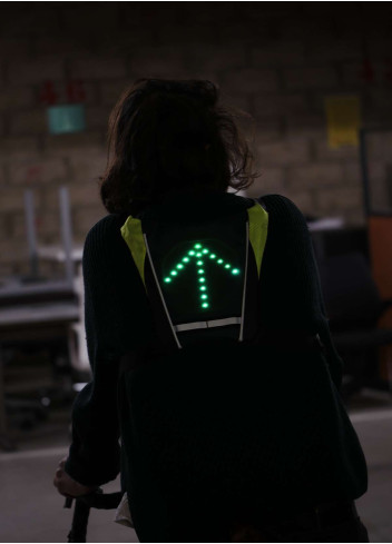Gilet fluo avec clignotants LED - Coolride