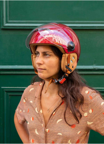 Casque de vélo avec visière Tandem Light - Marko - Cerise