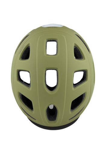 Lightweight, ventilated urban bike helmet with LED - CAIRN - Kaki