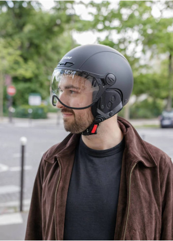 copy of Vintage Italian helmet with visor and earmuffs - CGM