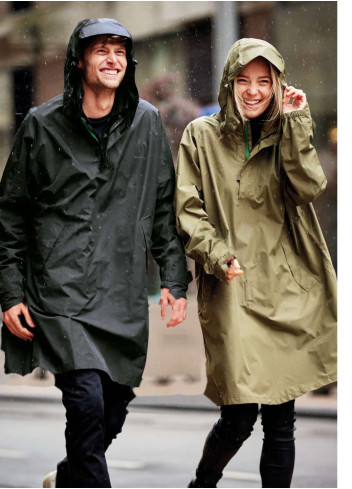 Bicycle Rain Poncho - Basil