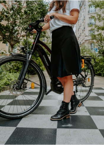Jupe adaptée vélo - Millie en ville