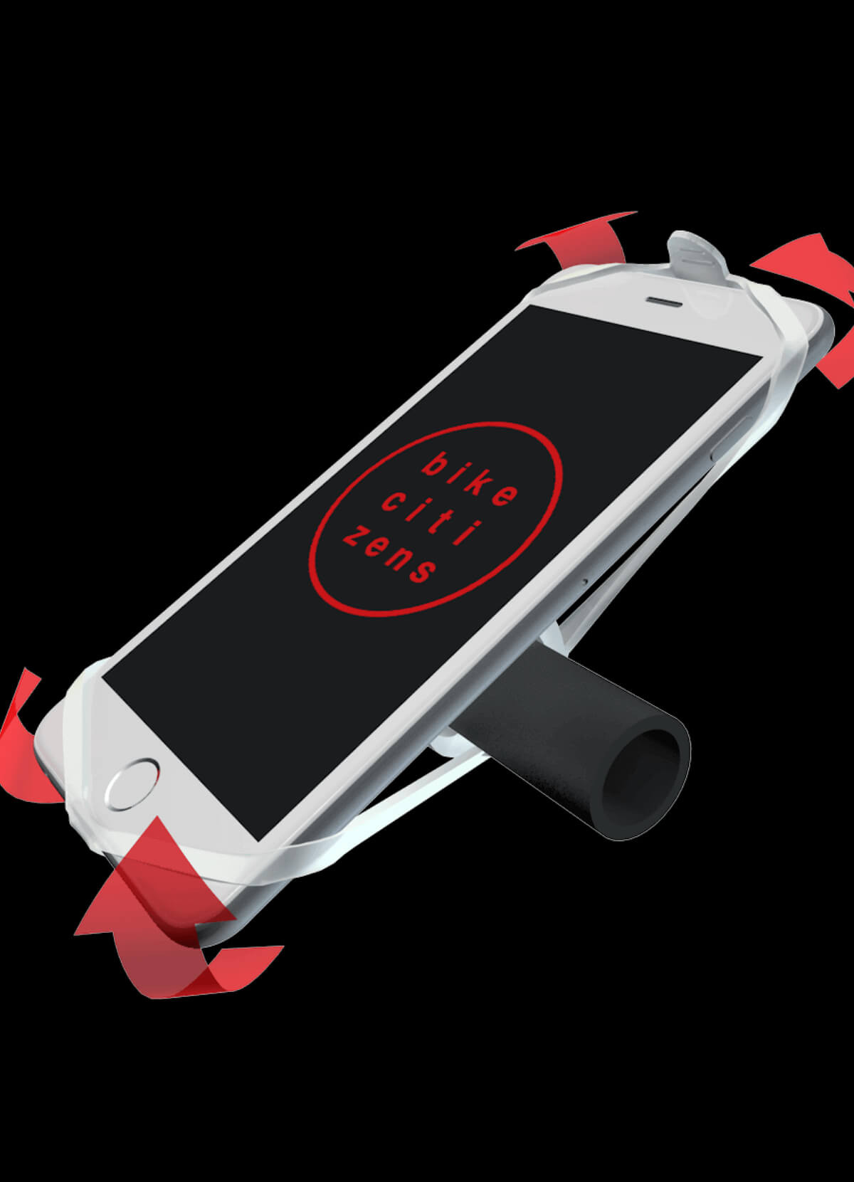 Finn universal Handy Halterung für das Fahrrad inklusive Bike City Guide App Rot 