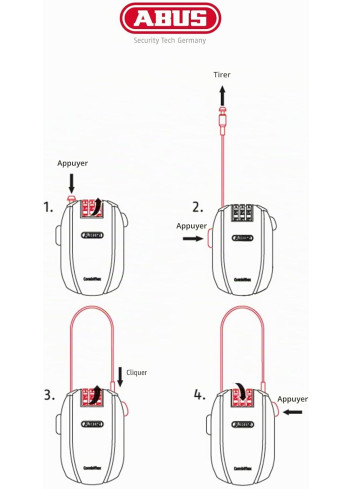 Antivol combiflex 80 cm - Abus