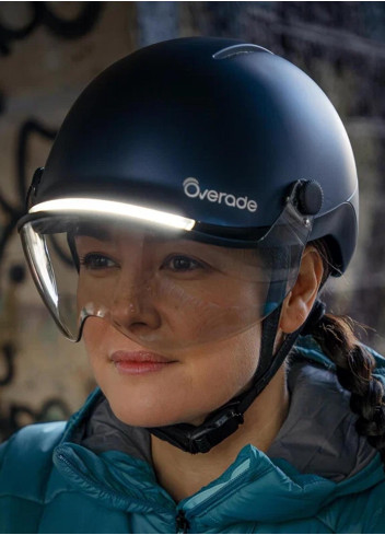 Casque lumineux clignotants avec visière - Overade