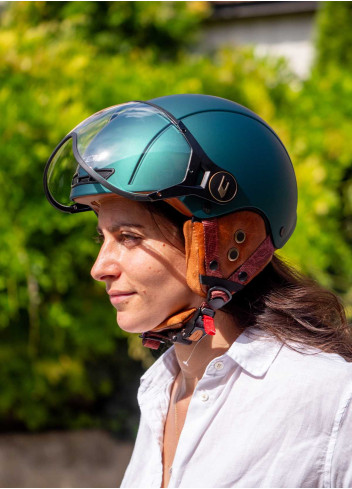 Casque vintage avec visière et cache-oreilles - CGM