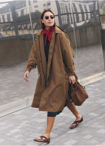 Stylish and High-Performance Cycling Trench Coat - Fudoon - Mocha